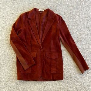 Burgundy Suede Blazer by JAKETT.